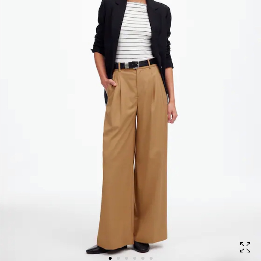 The Harlow Superwide-Leg Trouser in Twill; 00